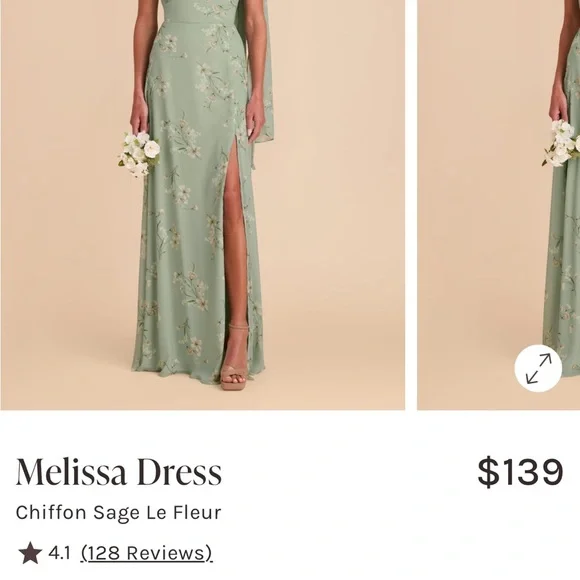 BIRDY GREY Melissa Chiffon Dress - Sage Le Fleur size M - Picture 9 of 9